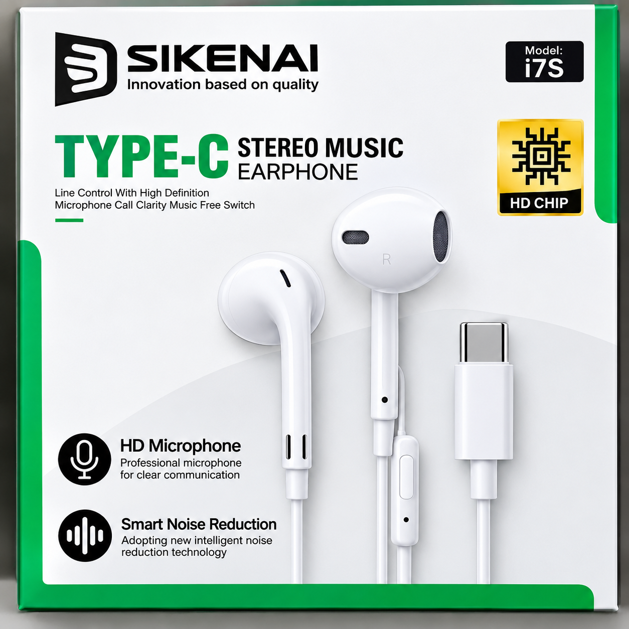 Sikenai type c hand free  — available at One stop grocery mobile accessories , B-17 Islamabad