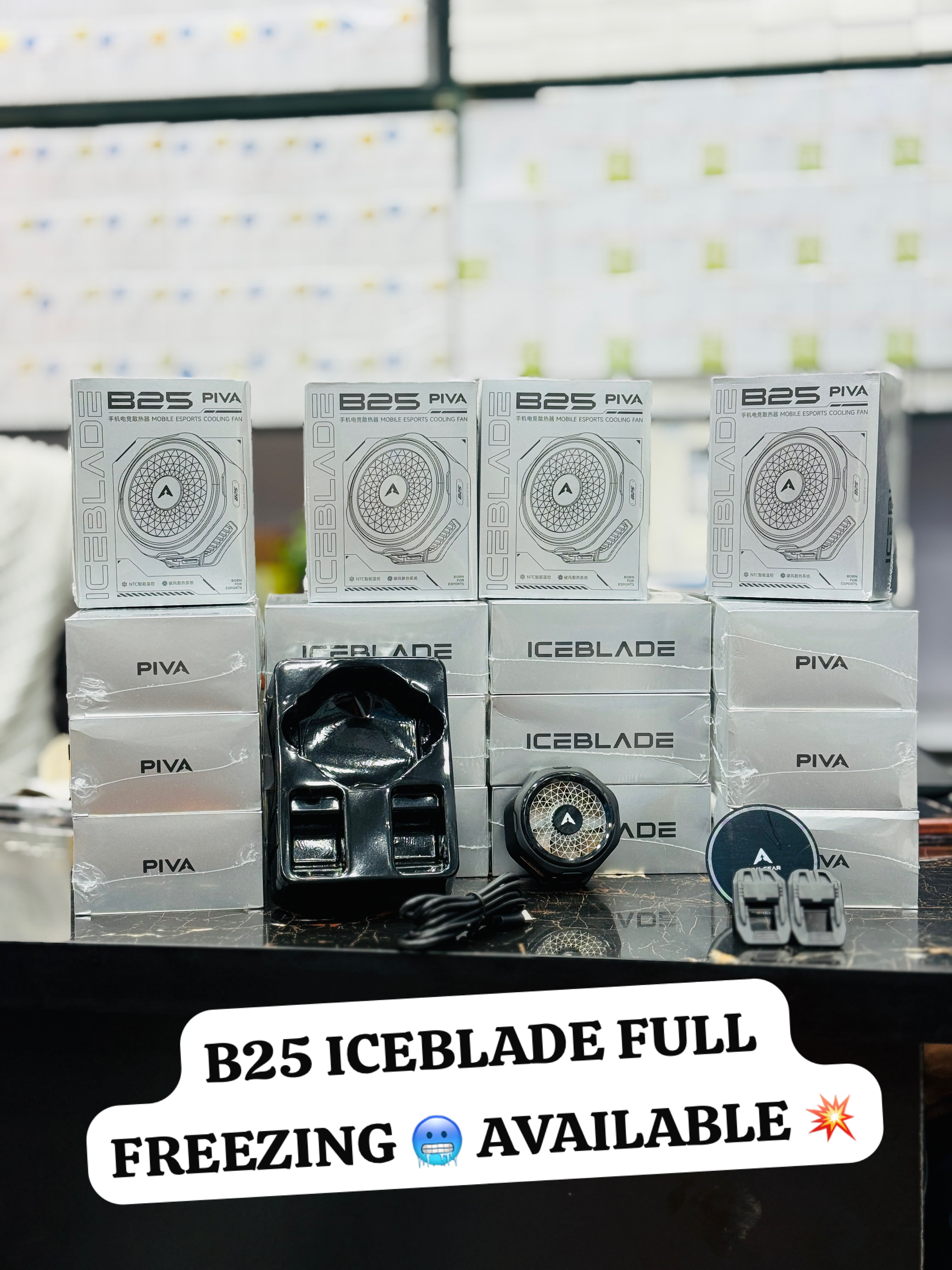 Cooling fan  — available at One stop grocery mobile accessories , B-17 Islamabad