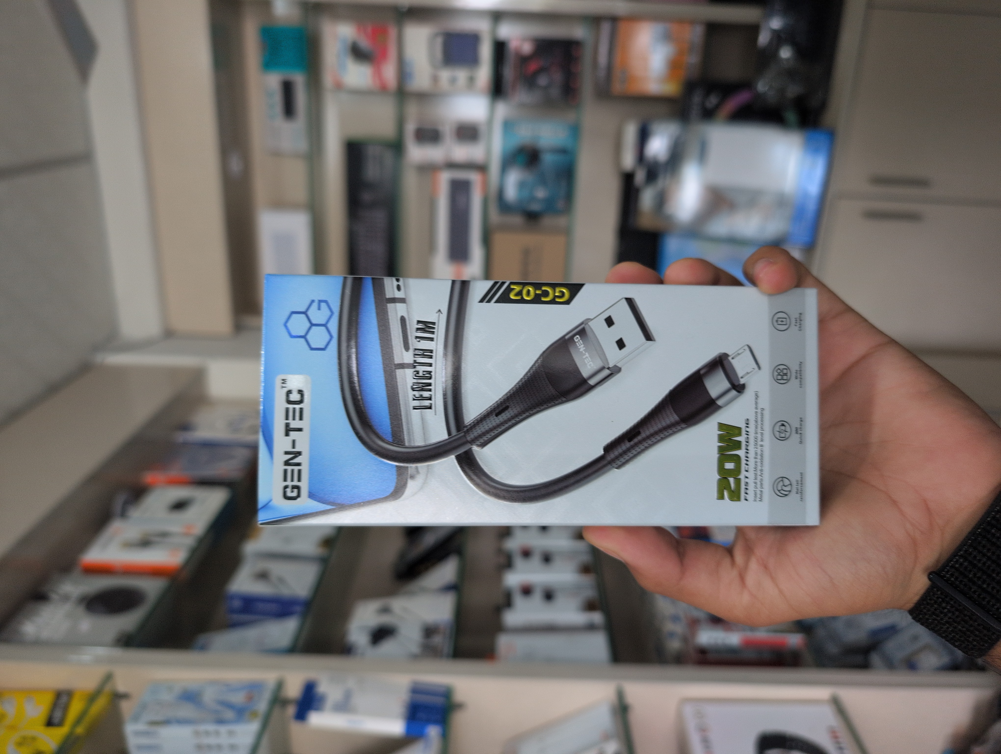 GEN-TEC 20W Fast Charging Cable (GC-02) — available at JS mobile and computer , B-17 Islamabad